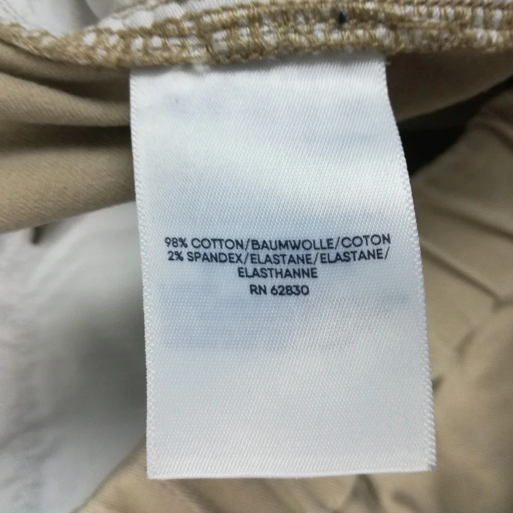 Lands End Womens Pants Capri Mid Rise Beige Pull On Elastic Waistband Plus 20W